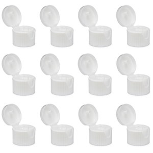 kelkaa Caps Weiß Flip Top Caps mit .125 Öffnungen, gerippte Snap Verschlüsse, Ersatz Caps-Halsdurchmesser 20mm, Gewinde Typ 410 (12er Pack)