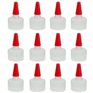 kelkaa Caps 28/410 Natural Long Red Tip Yorker Caps with .030 Orifice Hole (Pack of 12)