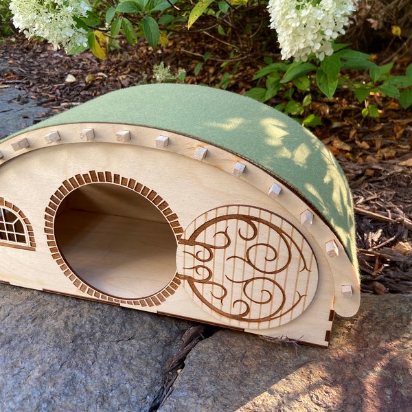 Hobbit Hole Guinea Pig Playhouse - Guinea pig hideout play structure with some magic from The Shire! LOTR Playhouse for your special piggy!