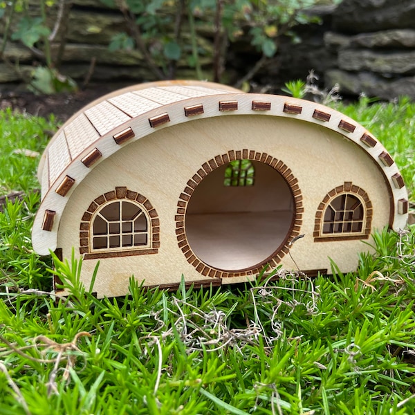 Hobbit Hole Hamster Playhouse: ¡escondite de hámster con algo de magia de The Shire! ¡Un escondite secreto de LOTR para tu pequeña mejor amiga!