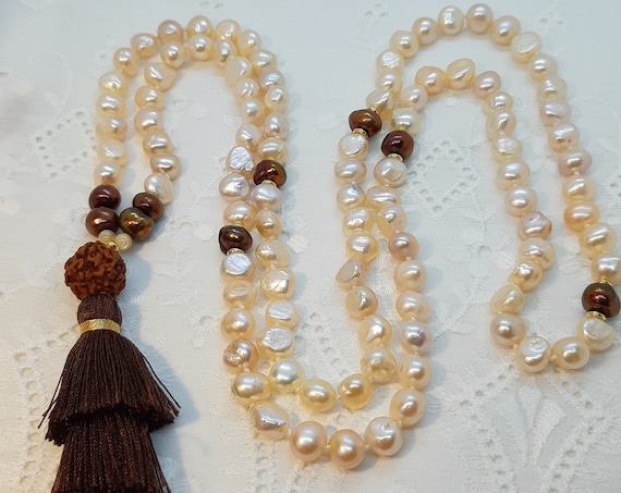 Natural pearl handmade Japa Mala