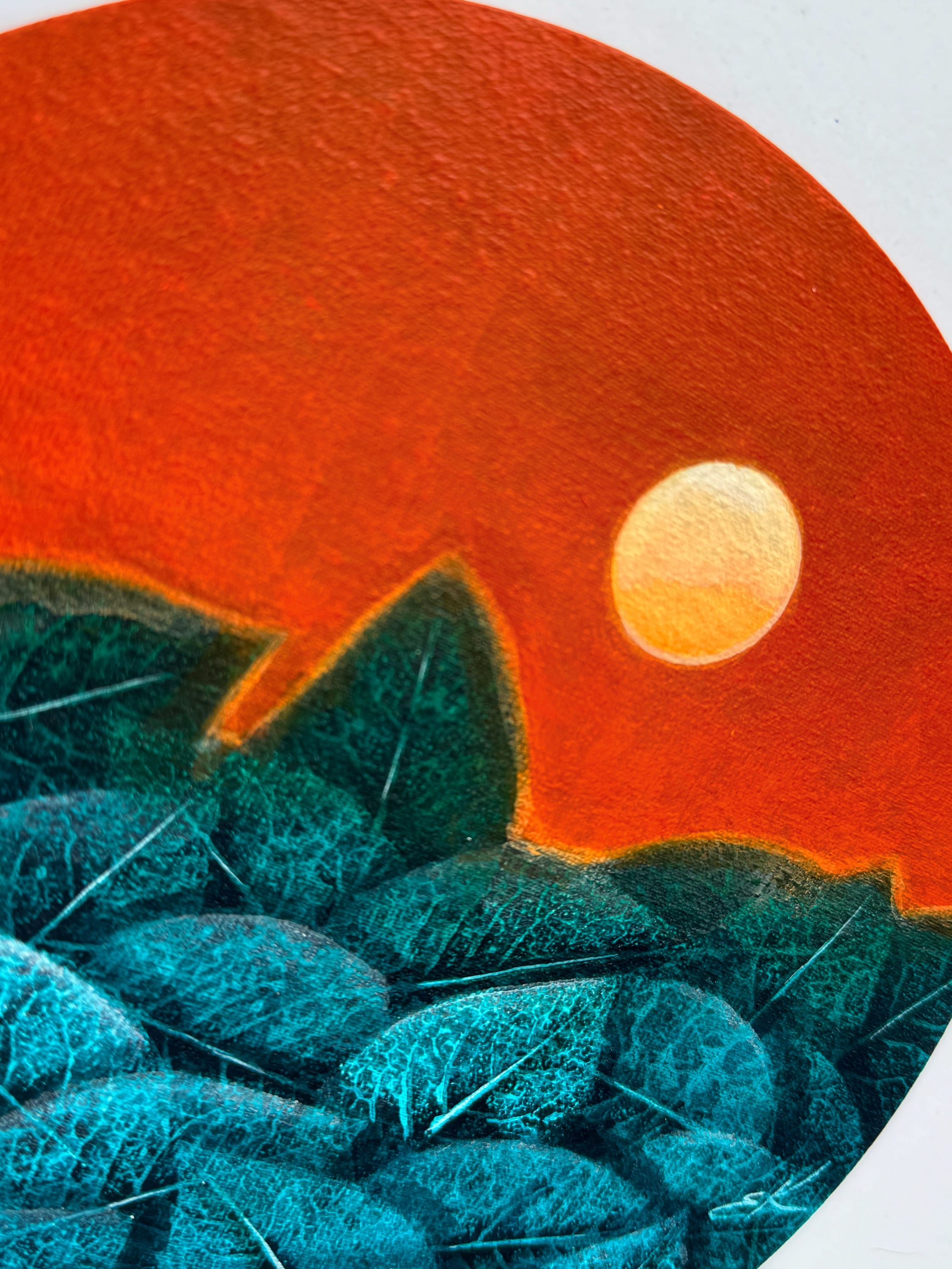 油絵 絵画 【夕日のカモメ】 絵画 HR 通販 14668187｜Creema