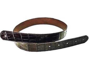 Correa de guitarra, hecha a mano a medida, piel de caimán real
