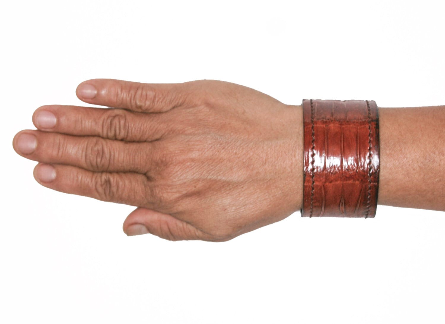 Alligator leather hotsell bracelet