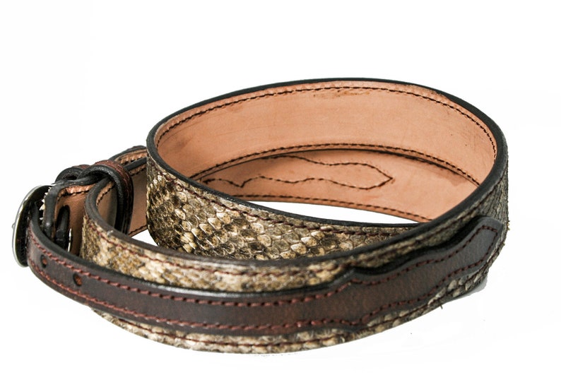 Genuine Rattle Snake Ranger Belt With Water Buffalo Billets - Etsy