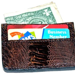 Pinza para tarjetas de crédito y billetes, pieles y colores exóticos
