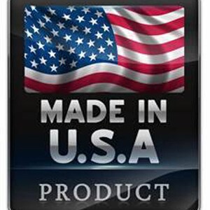 May include: A black and silver label with a red, white, and blue American flag and the text "MADE IN U.S.A. PRODUCT".