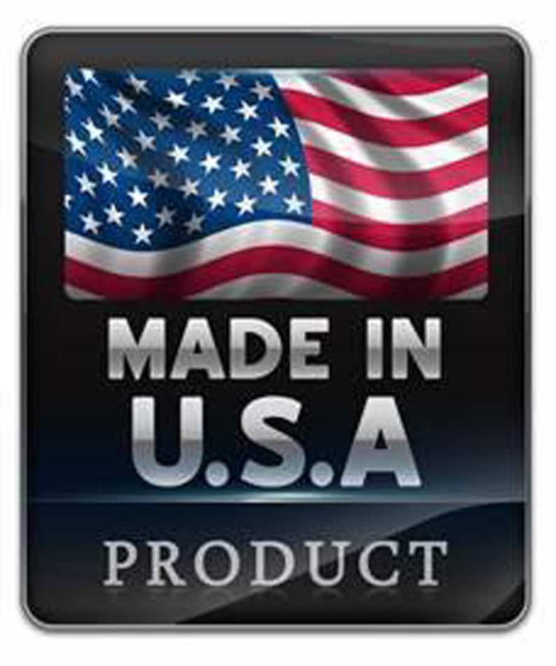 May include: A black and silver label with a red, white, and blue American flag and the text "MADE IN U.S.A. PRODUCT".