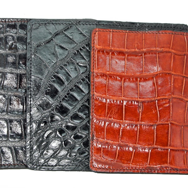 Check book cover either real Alligator with Kangaroo liner or real Sharkskin with Kangaroo liner