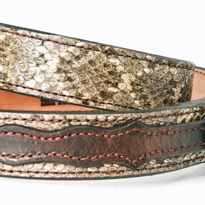 Genuine Rattle Snake Ranger Belt With Water Buffalo Billets - Etsy