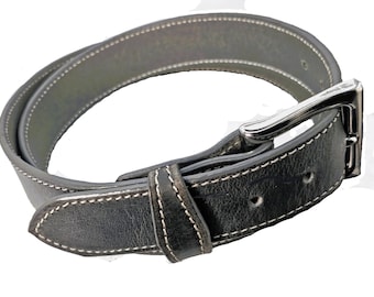 Cinturón de cuero para hombre o mujer color gris Distress