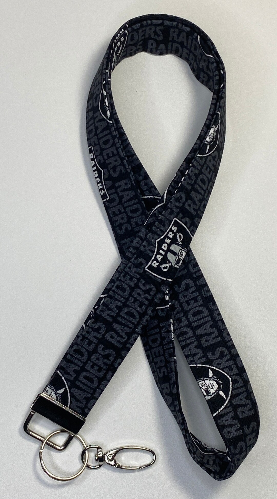 Las Vegas Raiders New Logo Gray Team Detachable Lanyard