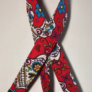 Sugar Skull Lanyard With Swivel Clip