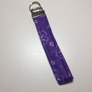Purple Flowers Key Fob