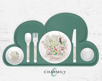 personalised childrens plate set