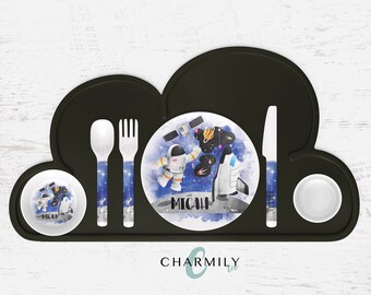 personalised baby plate set