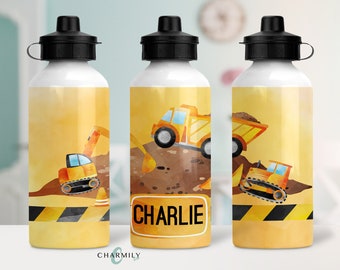 Construction Aluminium Water Bottle | 600mls | Personalised | Non-Personalised
