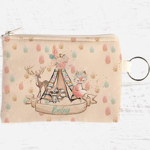 Boho Pink Coin Purse | Personalised | Non-Personalised