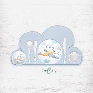 Plane Children's Dinnerware | Dinner Set | Personalised | Melamine | Dinnerware Separates also available!