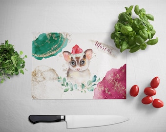 Animale australiano/tagliere in vetro natalizio/personalizzato/non personalizzato