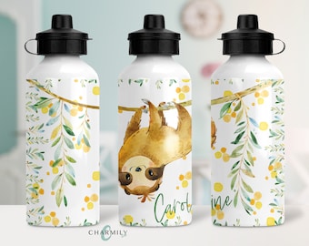 Sloth Aluminium Water Bottle | 600mls | Personalised | Non-Personalised