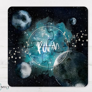 Galaxy | 4 Piece Wood Puzzle | Coaster Set | Personalised | Non-Personalised
