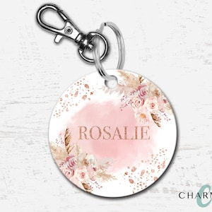 Strawberry Sundae Bag Tag | Personalised | Non-personalised | Wood | Aluminium | Bag Name Tag | Kindy + School Bag Keyring