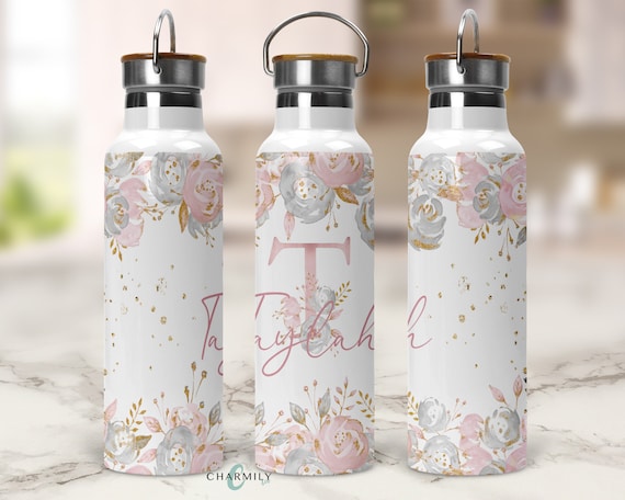 Personalized Water Bottle, Custom Monogram Water Bottle, BPA Free