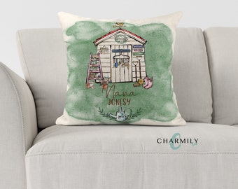 Garden Shed Cushion | Includes insert! | Personalised | Home + Room decor