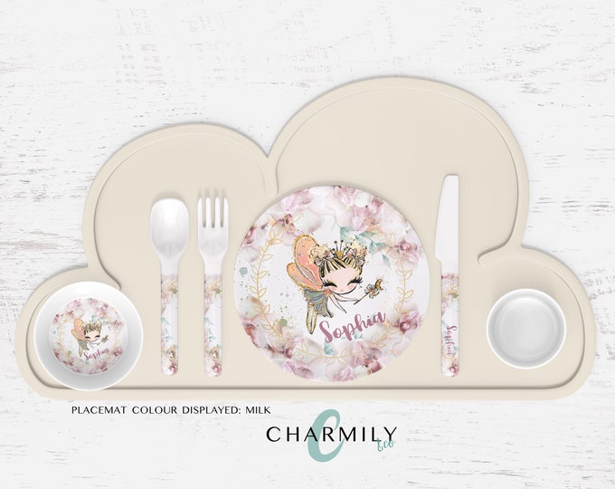 Fairy Children's Dinnerware | Dinner Set | Personalised | Melamine | Dinnerware Separates also available!
