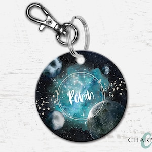 Galaxy Bag Tag | Personalised | Non-personalised | Wood | Aluminium