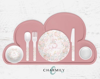 Pretty in Pink Children's Dinnerware | Dinner Set | Personalised | Melamine | Dinnerware Separates also available!