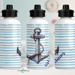 Anchor Aluminium Water Bottle | 600mls | Personalised | Non-Personalised