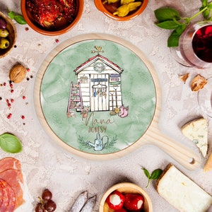 Garden Shed | Cheeseboard | Wood + Ceramic | Personalised!
