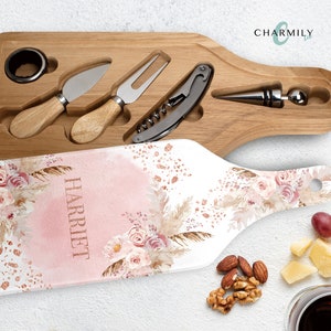 Strawberry Sundae | Wine & Cheeseboard Set | 6 pieces | Personalised | Newly Wed | New Home Gift