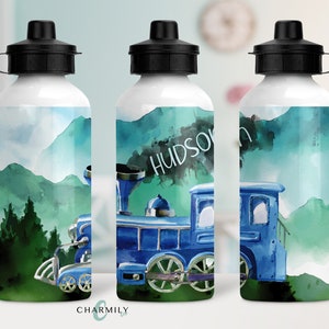 Train Aluminium Water Bottle | 600mls | Personalised | Non-Personalised