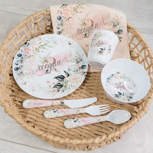 Fairytale Romance Children's Dinnerware | Dinner Set | Personalised | Melamine | Dinnerware Separates also available!