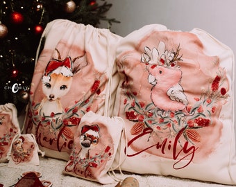 IN STOCK! Bush Gum Australiana Christmas Santa Sack | Personalised Sack | Our Largest Size! | Christmas Gifts | Limited Stock available!