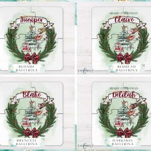 Fir Delight | Christmas 4 Piece Wood Puzzle | Personalised | Non-Personalised | Coaster Puzzle