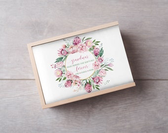 Vinous Floral Memories Heart Quote | Mum | Grandma | Nanna | Mother's Day Gift | Keepsake Box