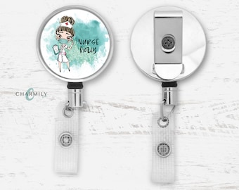 Nurse | Teal | Badge Reel | Personalised | Retractable lanyard | Key | ID Badge | Personalised Gift