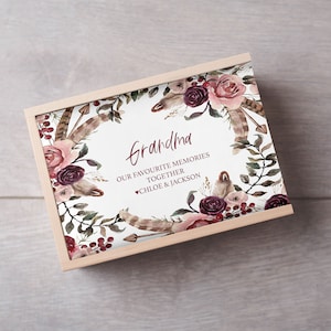 Bohemian Floral Memories Box | Mum | Grandma | Nanna | Mother&#39;s Day Gift | Keepsake Box