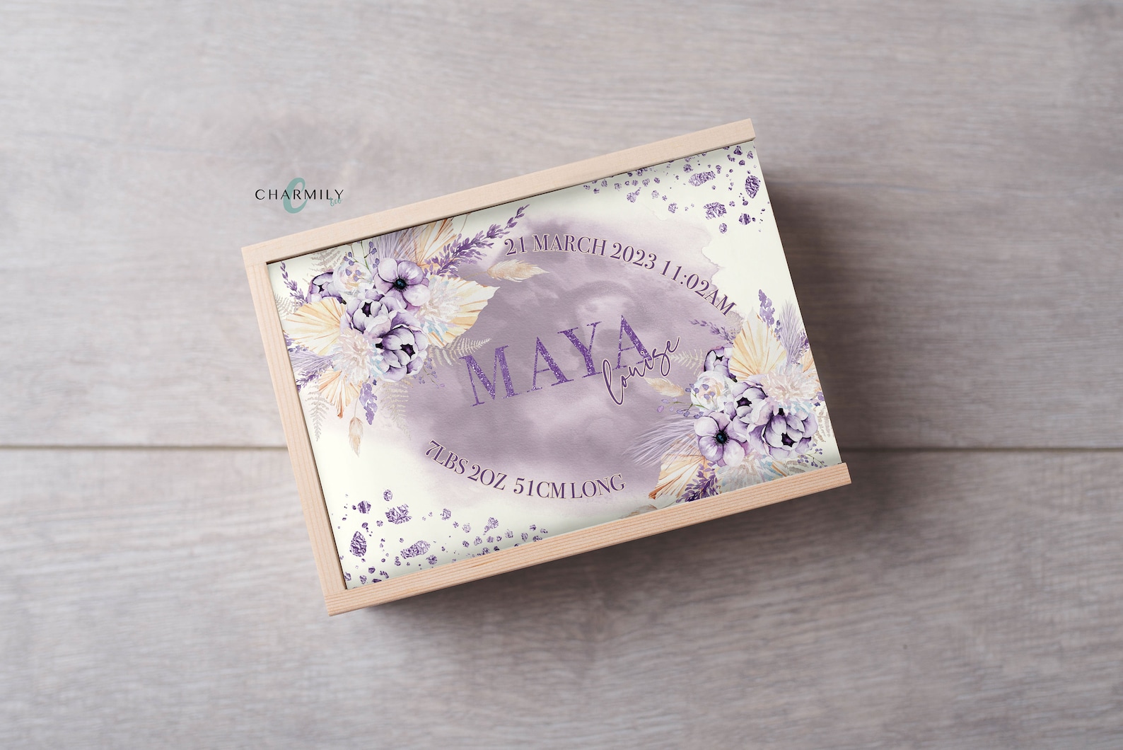 Whimsy Box Whimsy Lilac | Keepsake Box | 3 Sizes | Personalised | Non-personalised ...