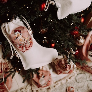 Bush Gum Australiana Christmas Santa Stocking | Personalised Christmas | Stocking | Christmas Eve | Christmas Decor