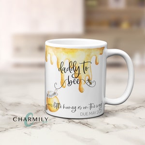 Honey Bee | Pregnancy Announcement | Daddy | Grandparents | Coffee Mug | Personalised | Coffee Cup
