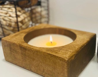 Rose Sandalwood Scented Soy Wax CandleSoy wax candle Home fragranceWax meltsdough bowl candles Farmhouse style decorrustic decor