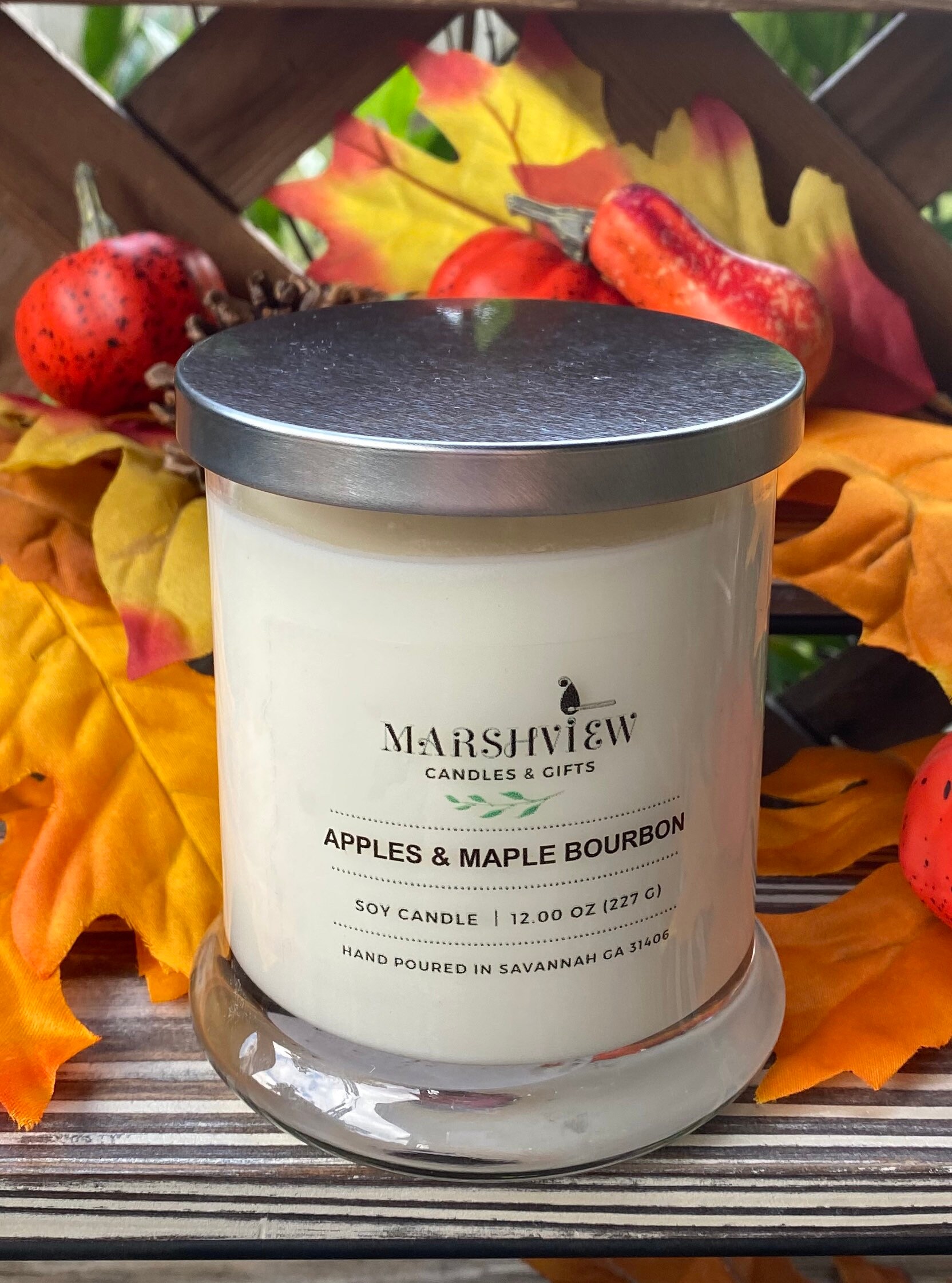 Apple Maple Bourbon Candle/Fall Scented Soy Candles Etsy