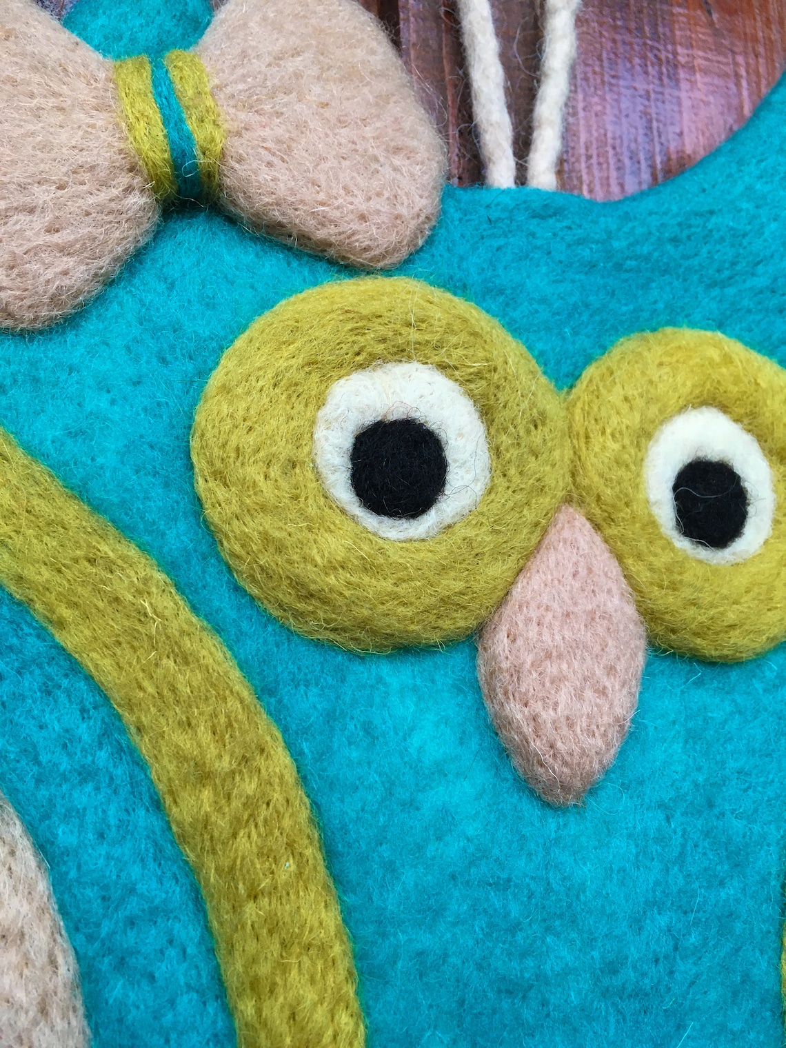 Personalized Felted Nursery Room decor Felted Owl Ornament Etsy