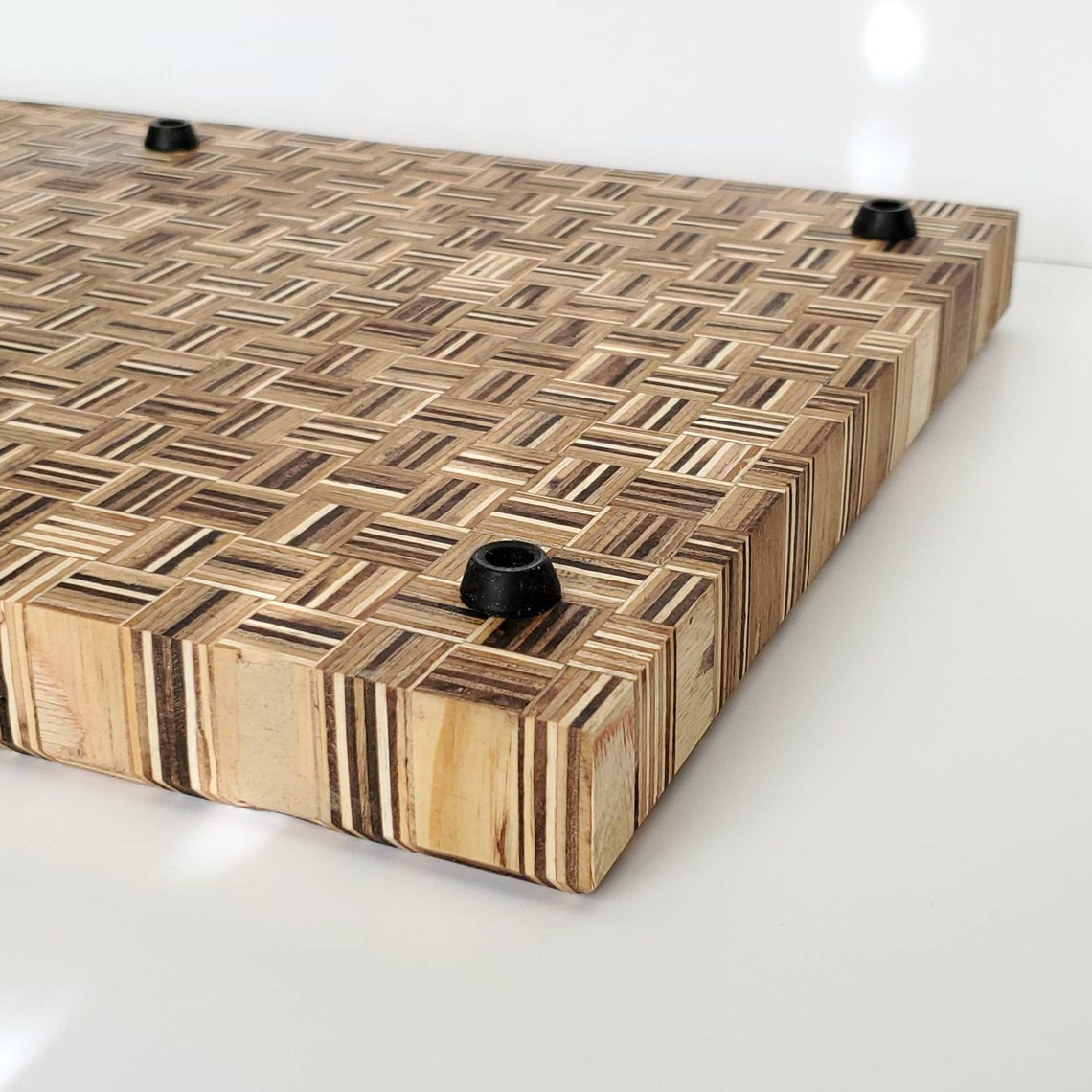 End Grain Plywood Weaving Pattern Cutting Board Etsy