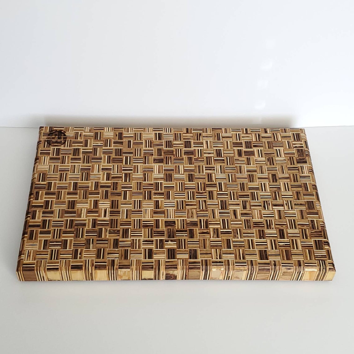 End Grain Plywood Weaving Pattern Cutting Board Etsy